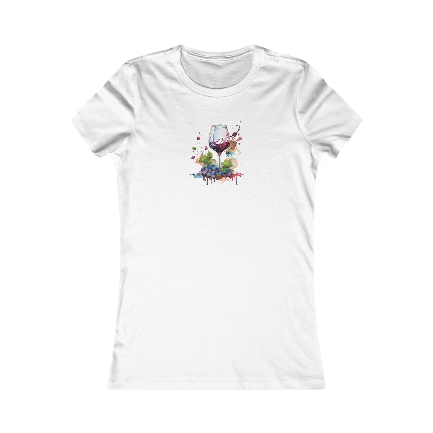 Watercolor Red Wine Fitted Tee