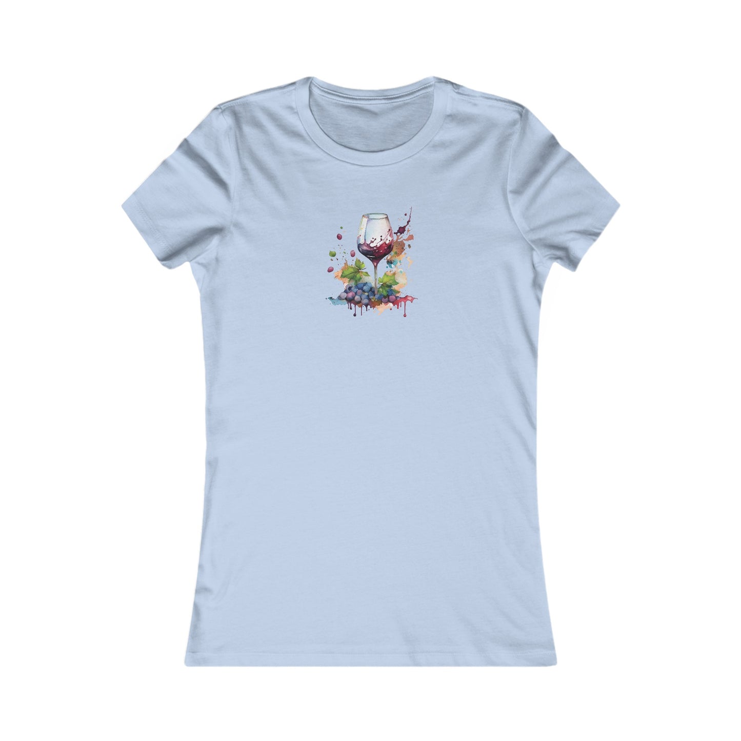 Watercolor Red Wine Fitted Tee
