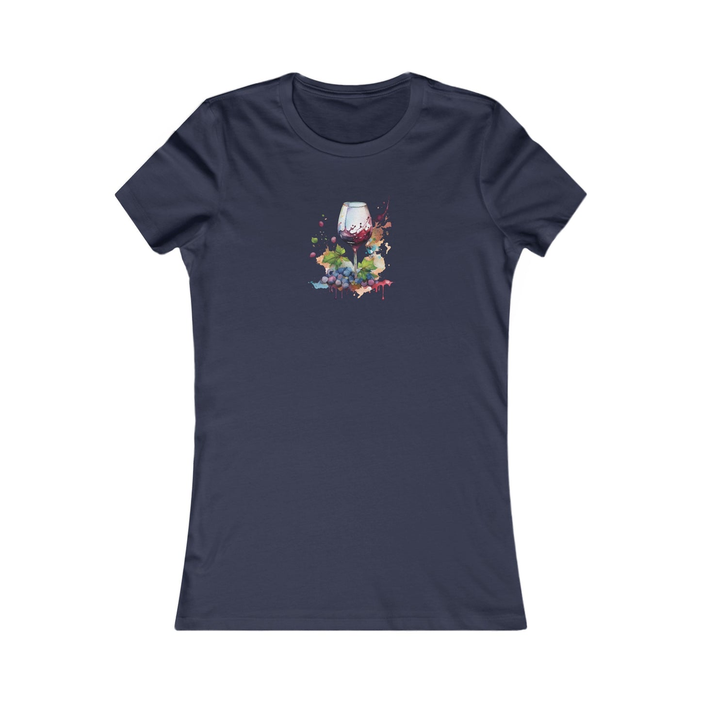 Watercolor Red Wine Fitted Tee