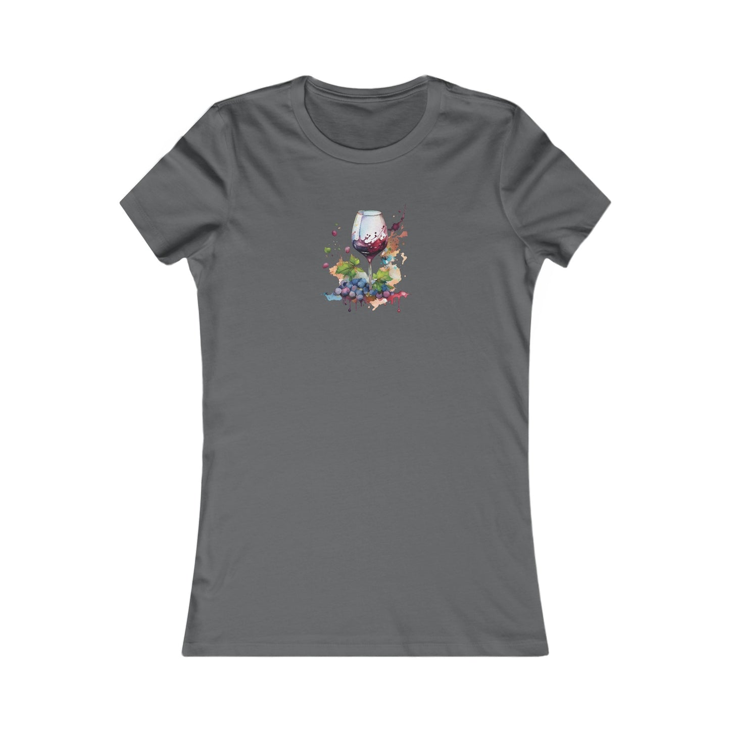Watercolor Red Wine Fitted Tee