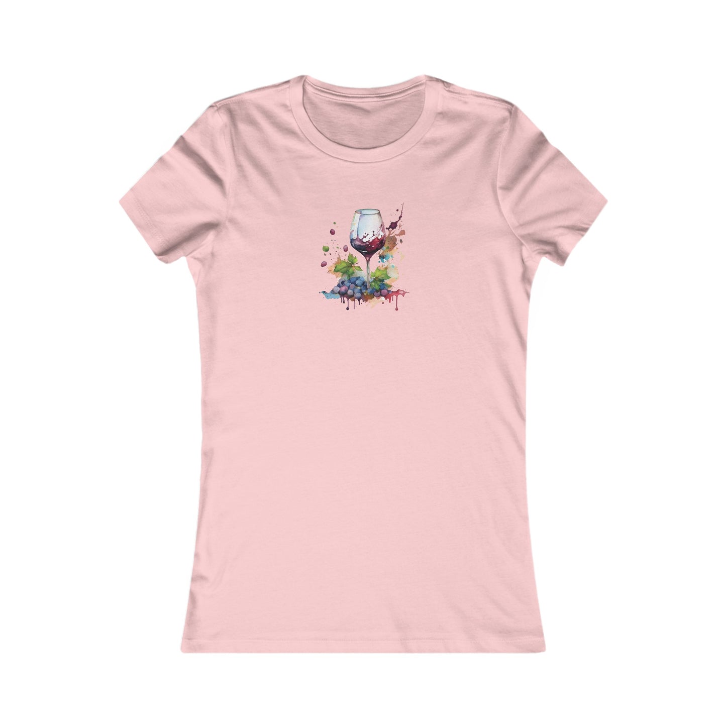 Watercolor Red Wine Fitted Tee