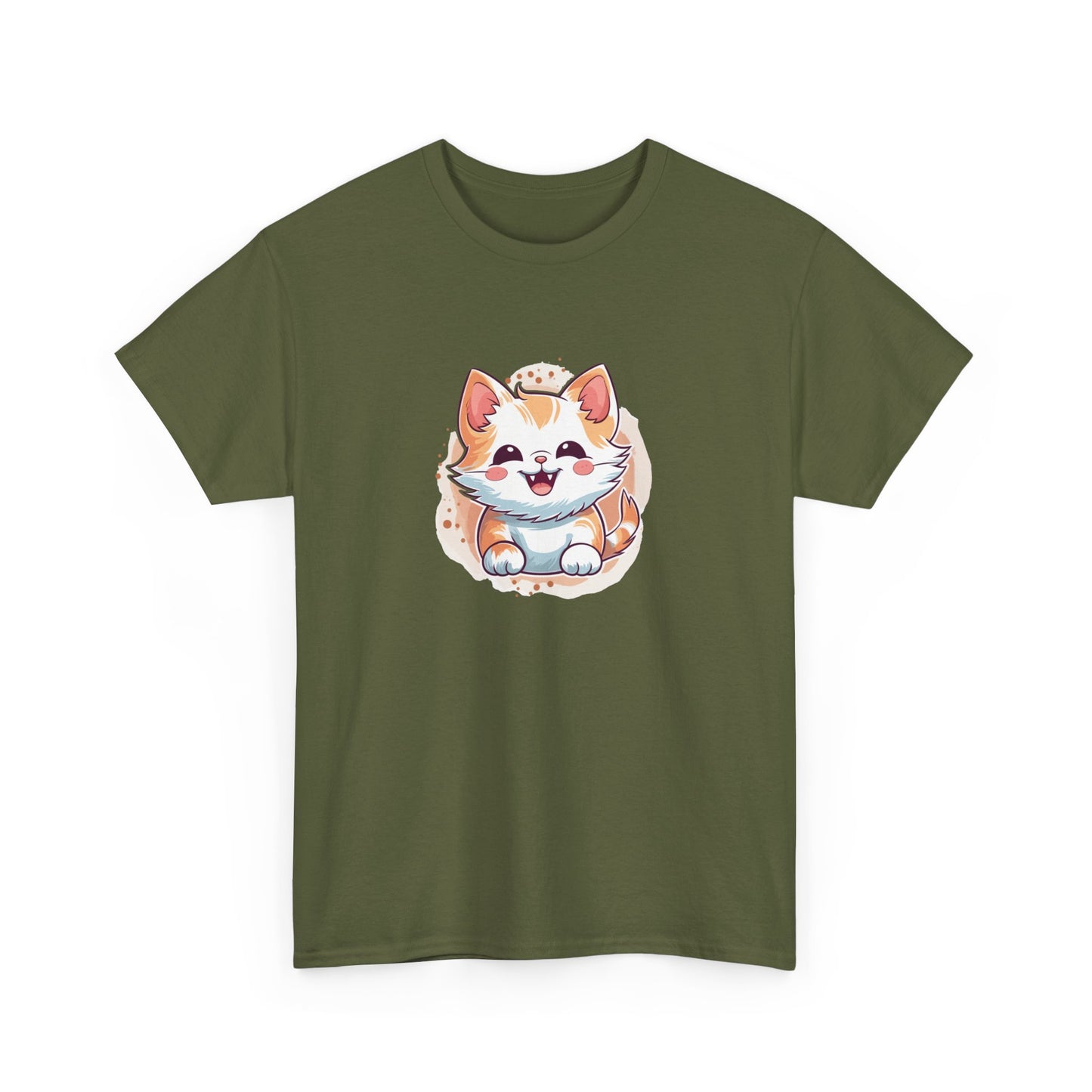 Cute Brown Cat Short Sleeve Tee