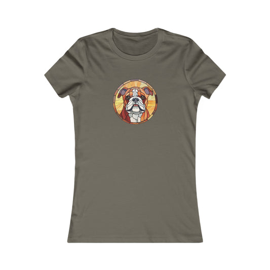 Stained Glass Bulldog Fitted Tee