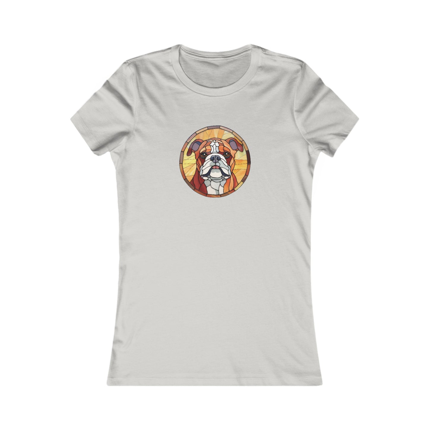 Stained Glass Bulldog Fitted Tee