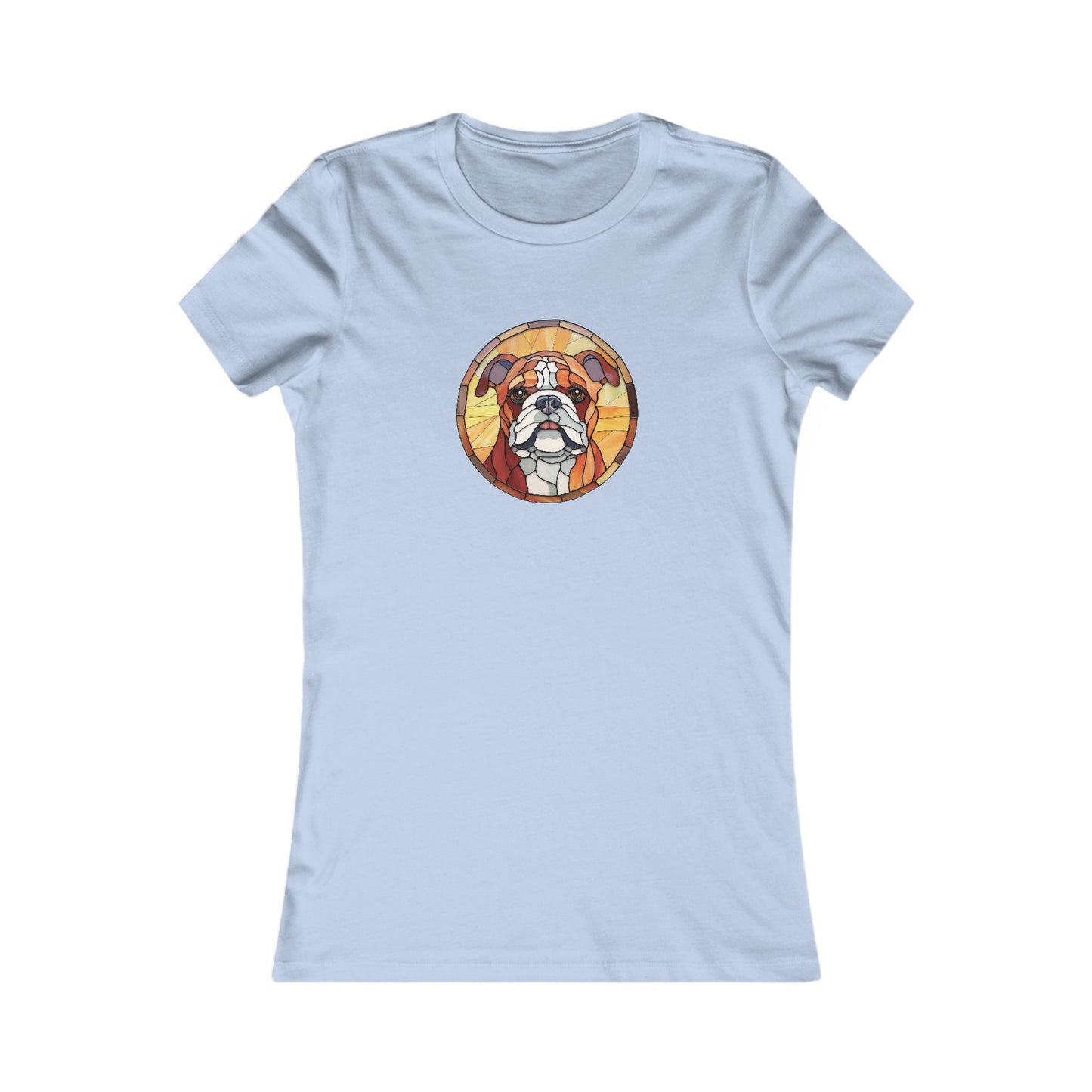 Stained Glass Bulldog Fitted Tee