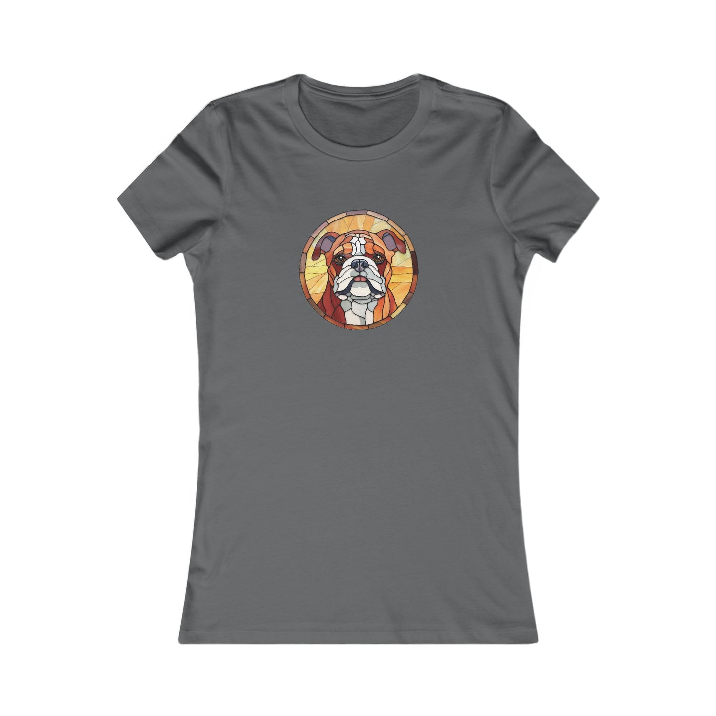 Stained Glass Bulldog Fitted Tee