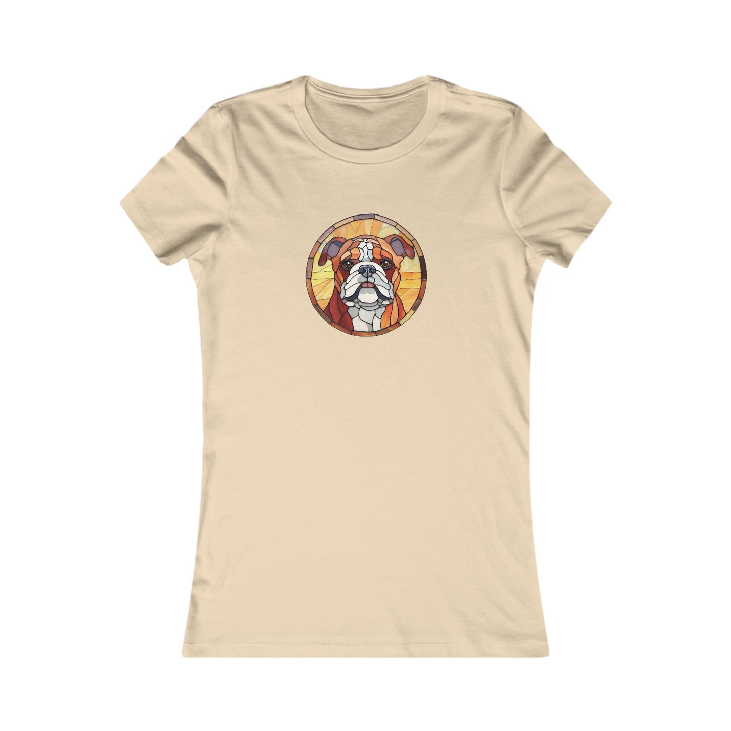Stained Glass Bulldog Fitted Tee