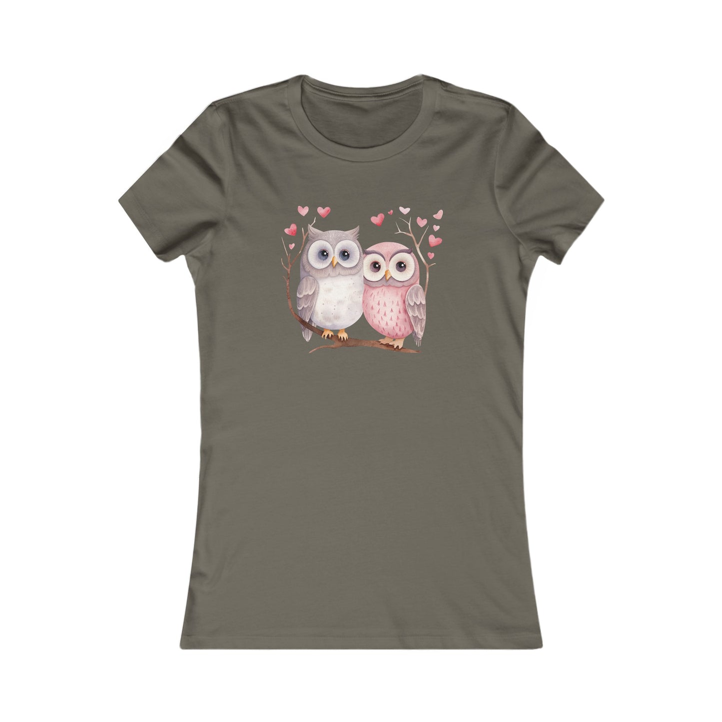 Cute Owls Fitted Tee