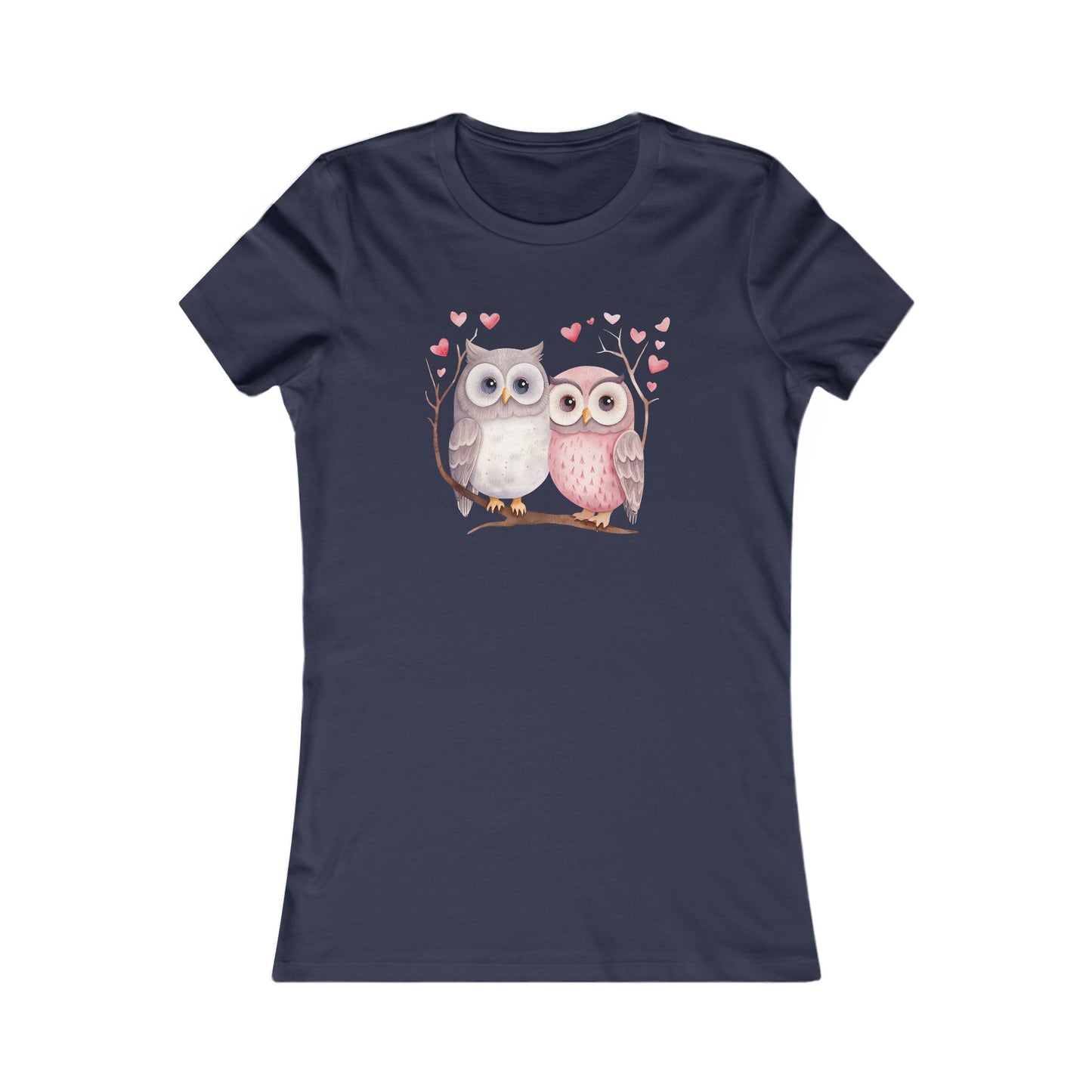 Cute Owls Fitted Tee