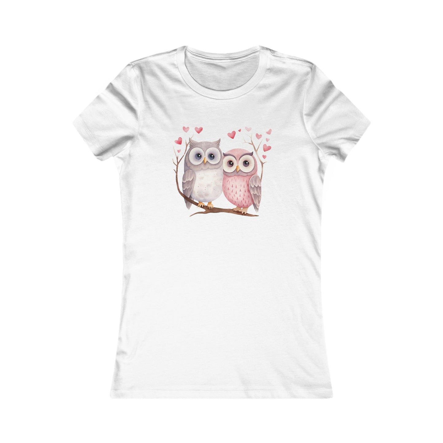 Cute Owls Fitted Tee