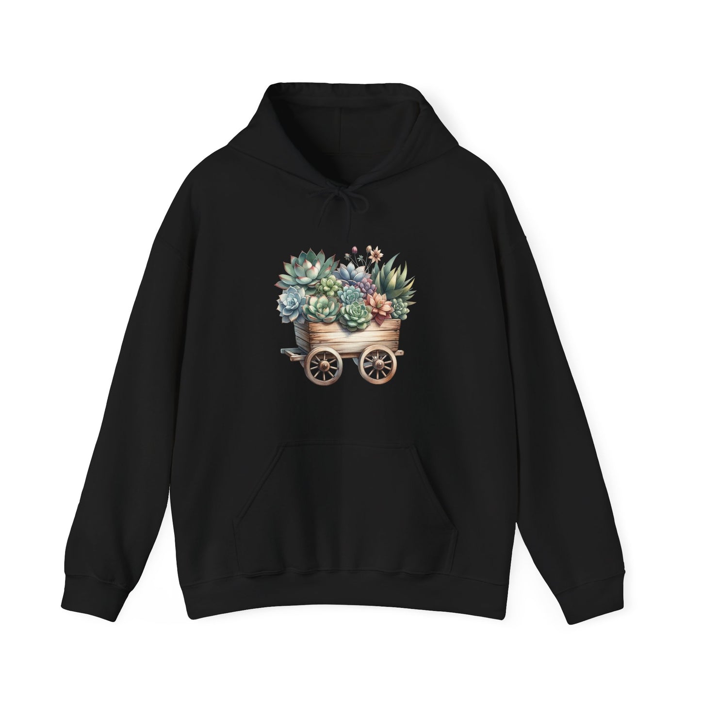 Succulent Wheelbarrow Hooded Sweatshirt