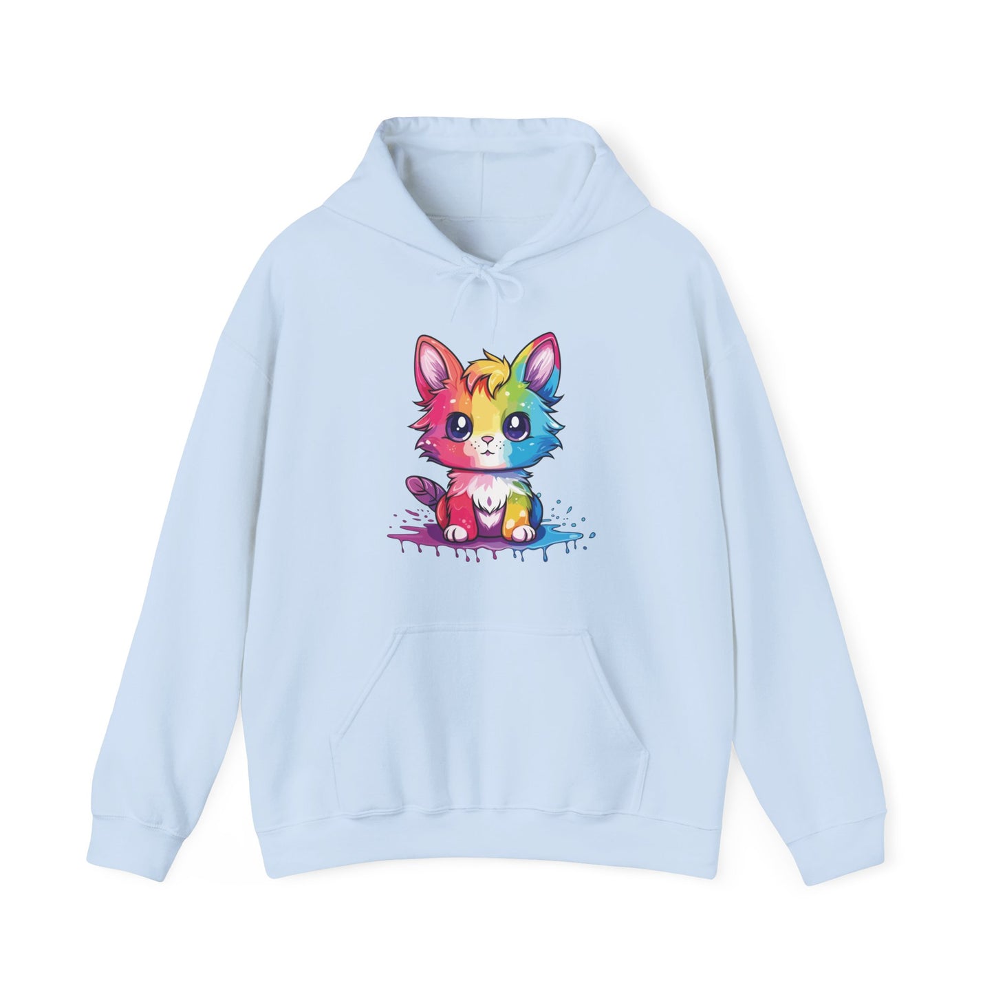 Rainbow Animated Cat Hooded Sweatshirt