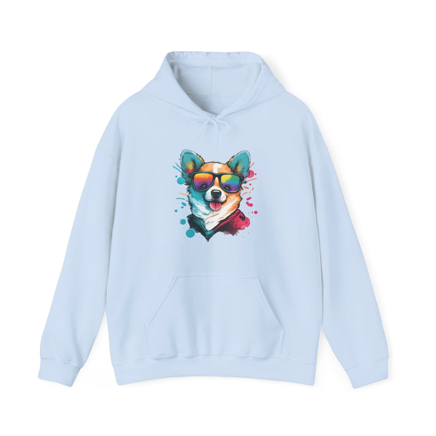 Dog with Sunglasses Hooded Sweatshirt 005