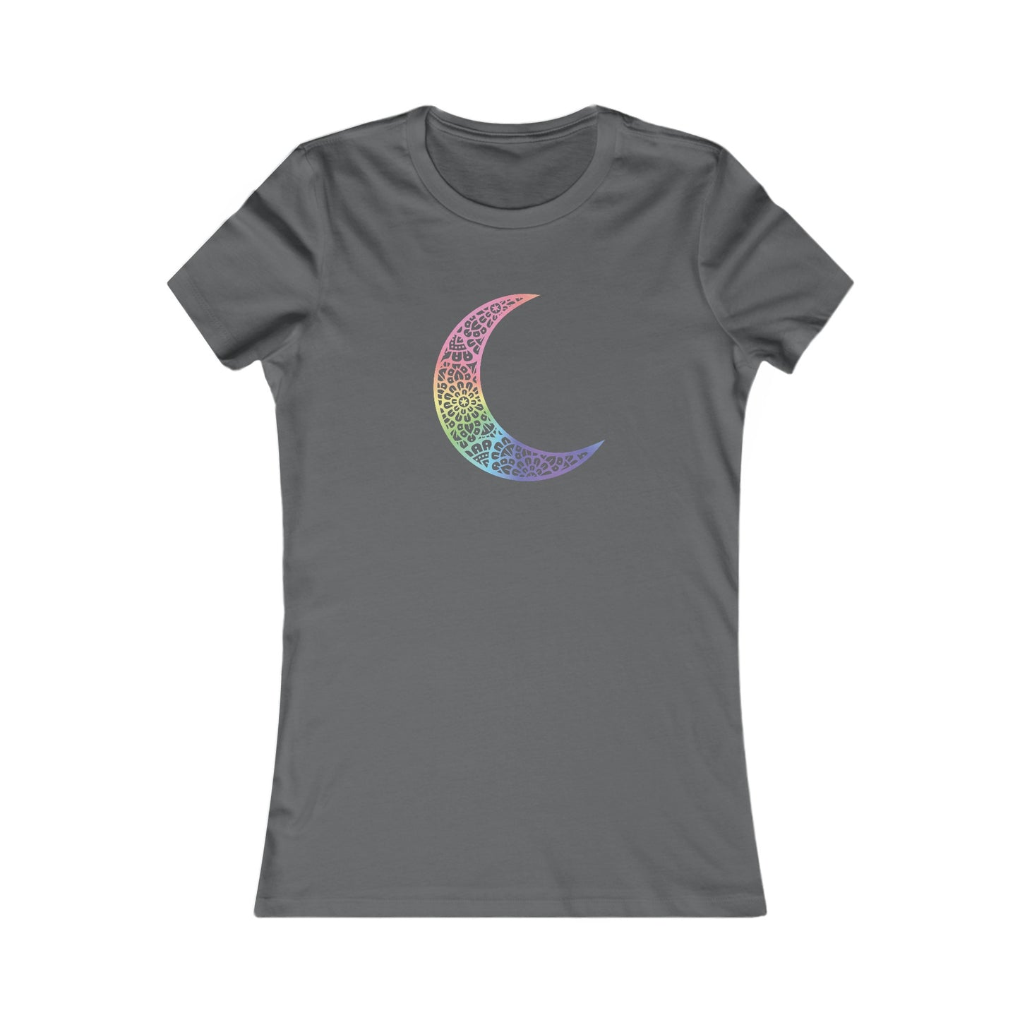 Colorful Mandala Moon Fitted Tee