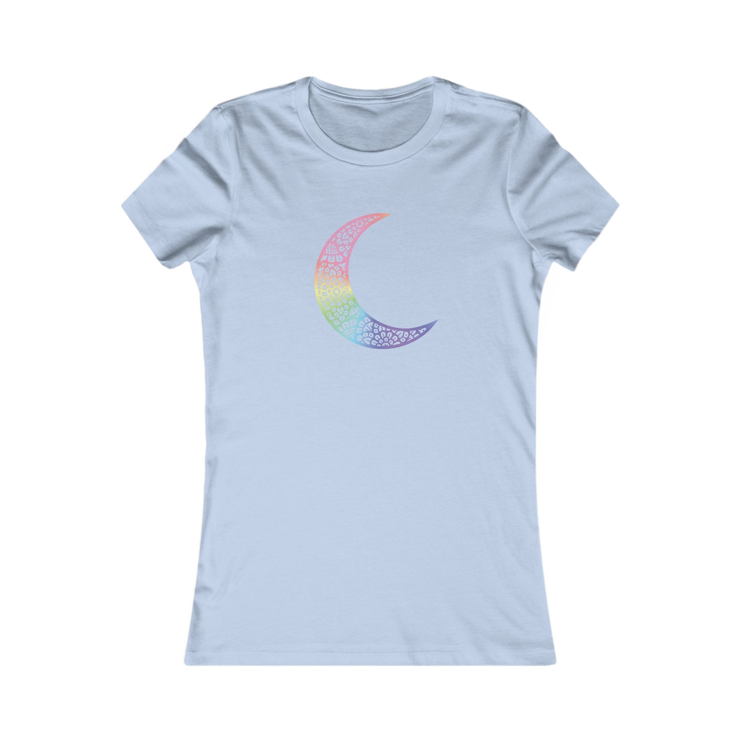 Colorful Mandala Moon Fitted Tee