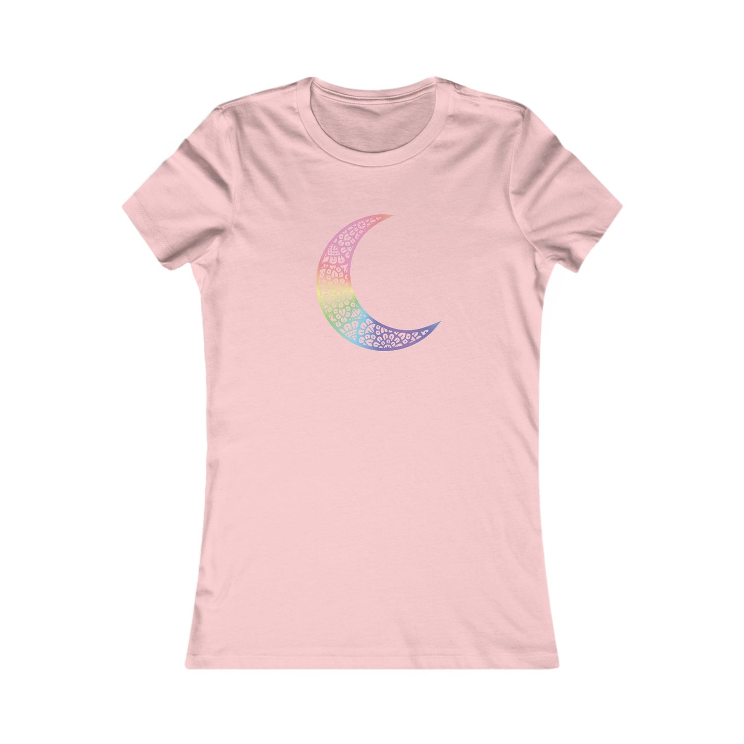 Colorful Mandala Moon Fitted Tee