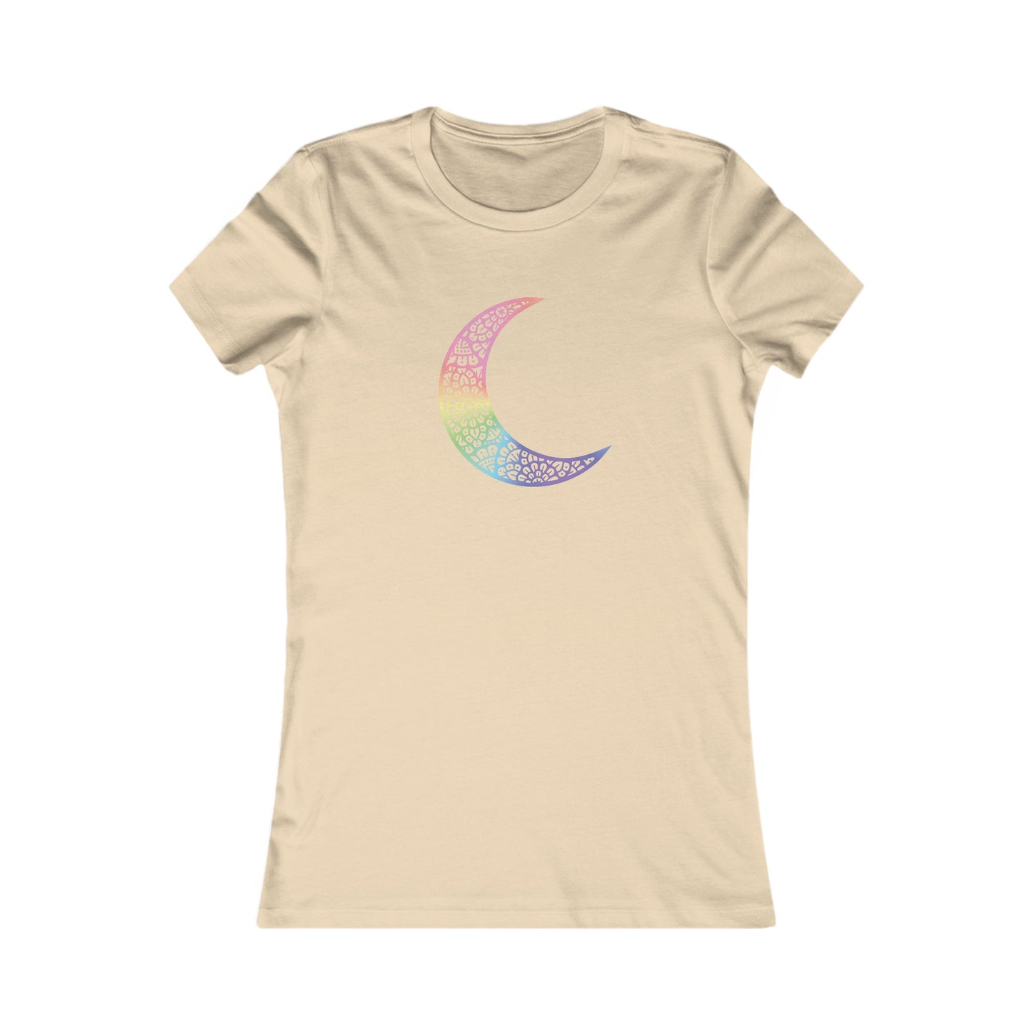 Colorful Mandala Moon Fitted Tee