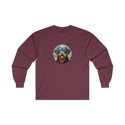Stained Glass Rottweiler Long Sleeve Tee