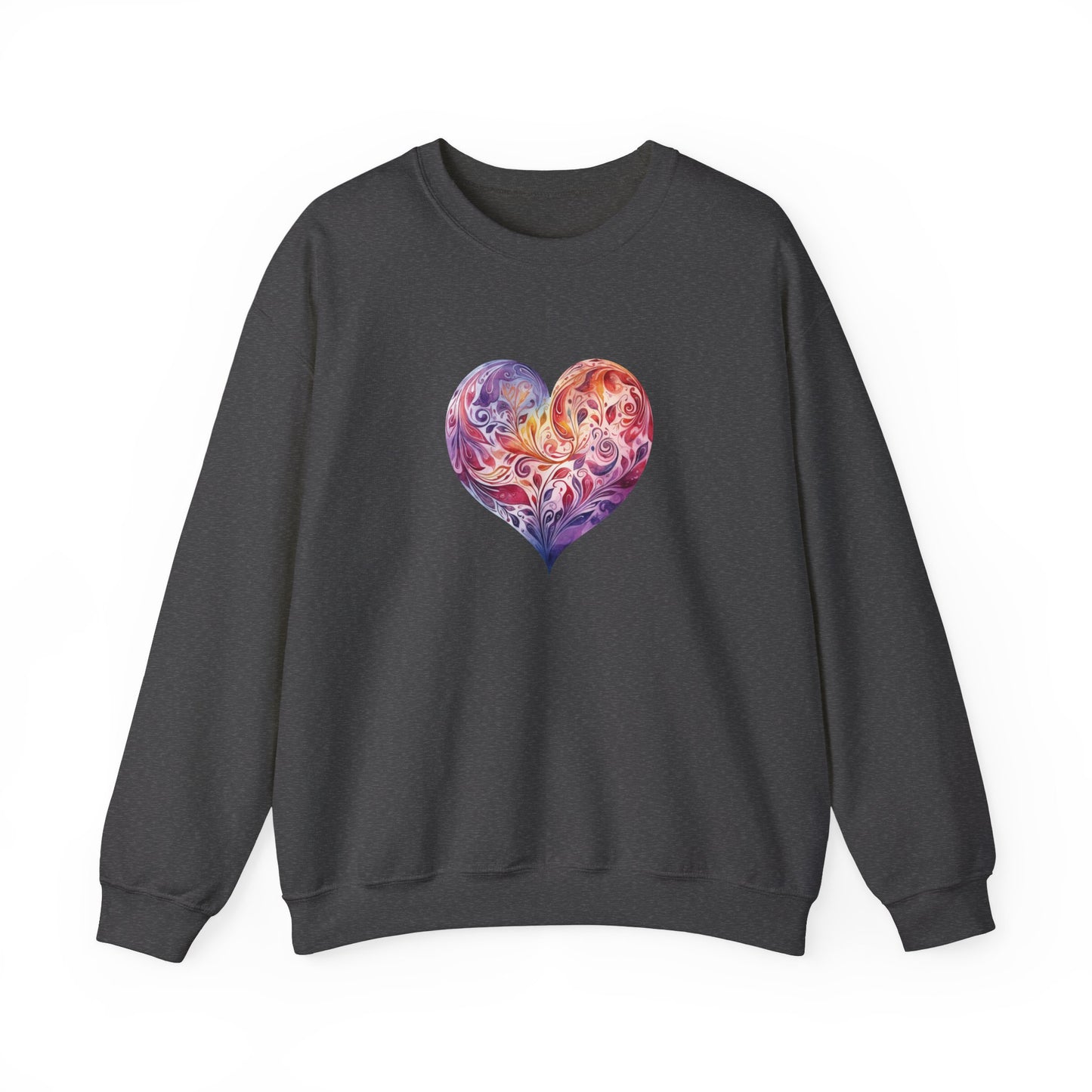 Watercolor Heart Sweatshirt 003