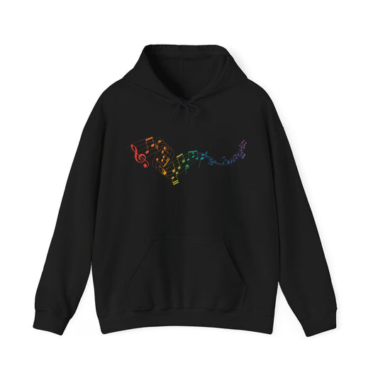 Colorful Music Notes Hooded Sweatshirt