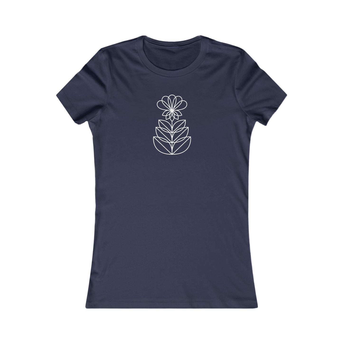 Abstract Flower Fitted Tee