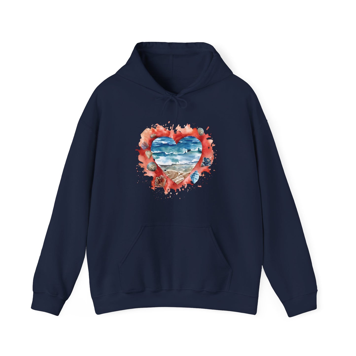 Ocean Heart Hooded Sweatshirt