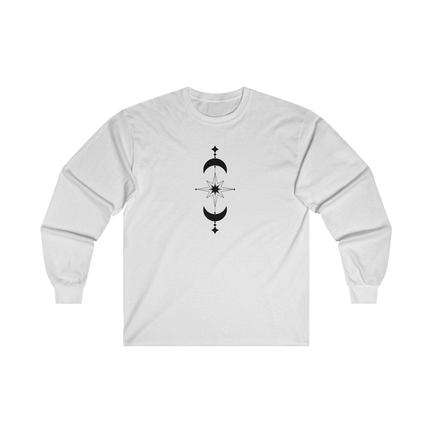 Linear Star and Moons Long Sleeve Tee