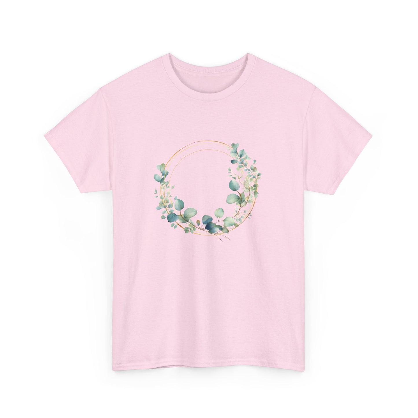 Watercolor Leaf Circle Short Sleeve Tee