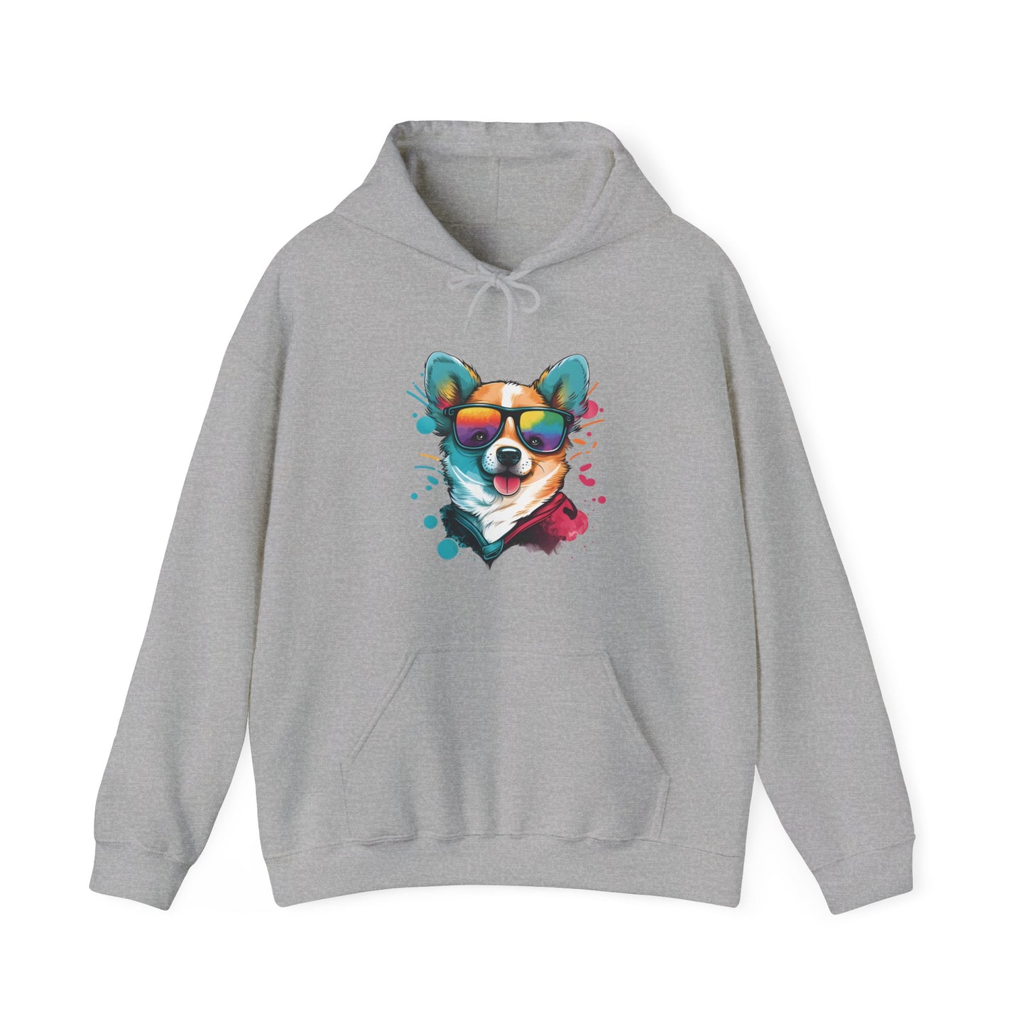 Dog with Sunglasses Hooded Sweatshirt 005