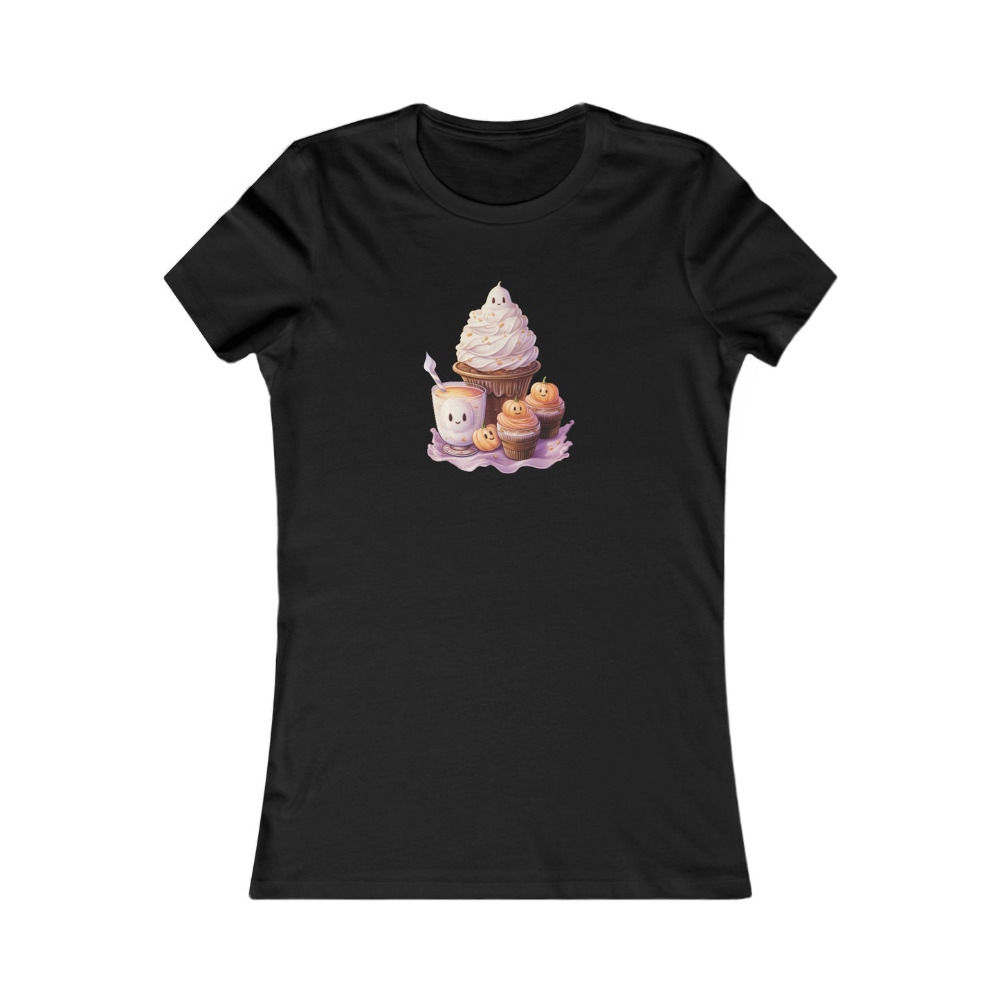 Cute Halloween Cupcakes Fitted Tee