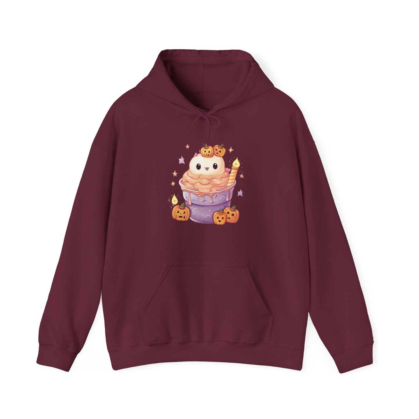 Cute Cat and Pumpkins Dessert Hooded Sweatshirt