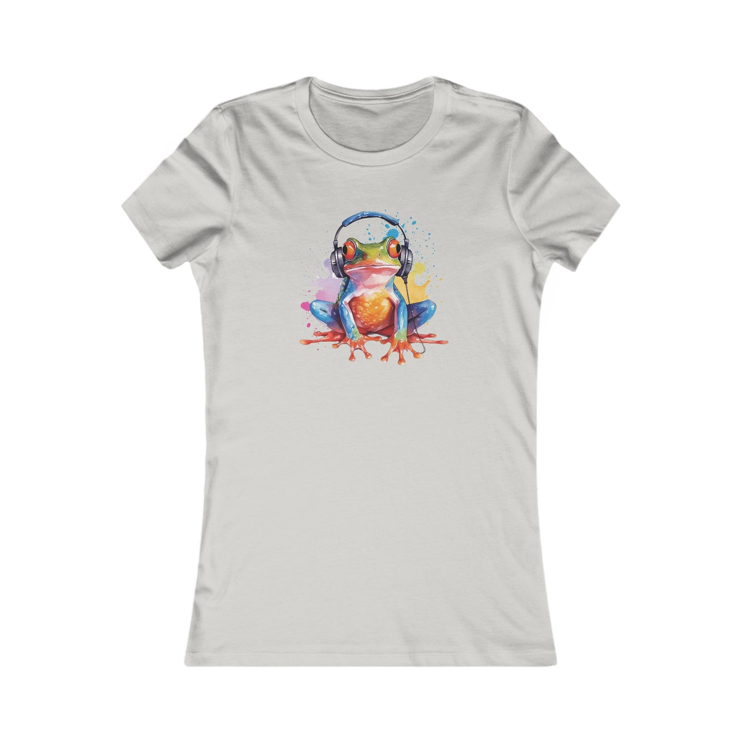 Frog with Headphones Fitted Tee