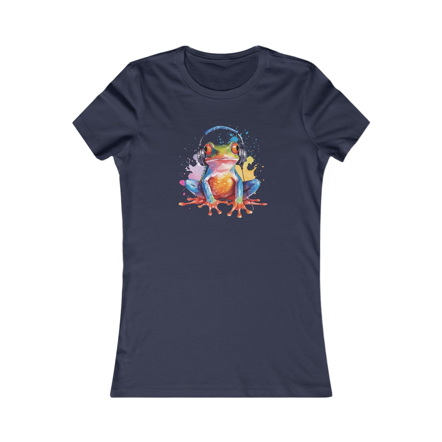 Frog with Headphones Fitted Tee