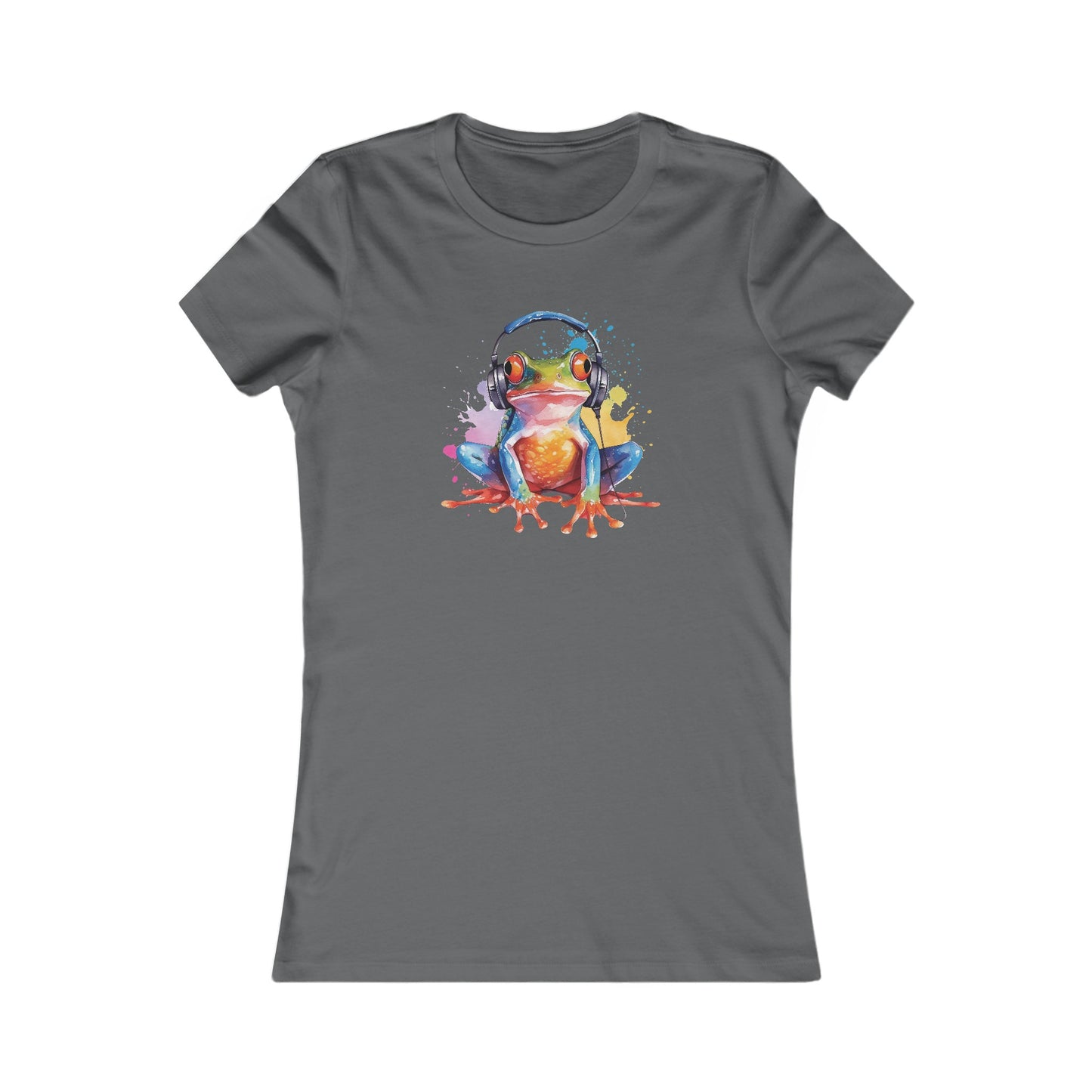 Frog with Headphones Fitted Tee