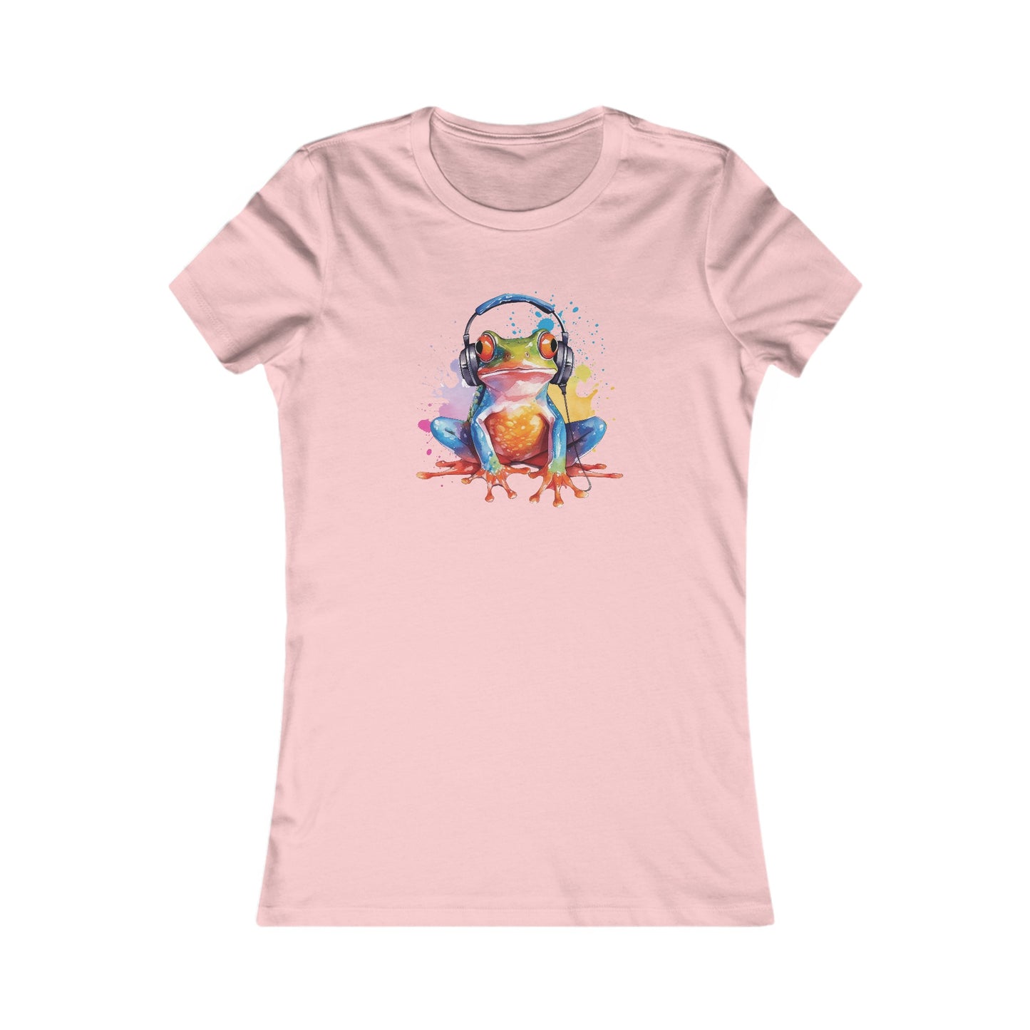Frog with Headphones Fitted Tee