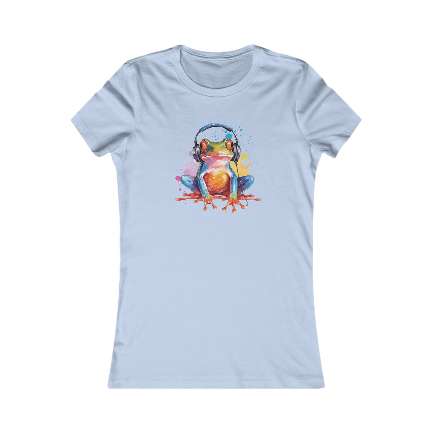 Frog with Headphones Fitted Tee