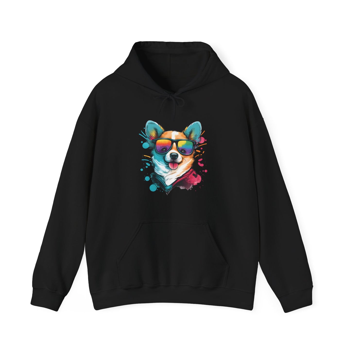 Dog with Sunglasses Hooded Sweatshirt 005
