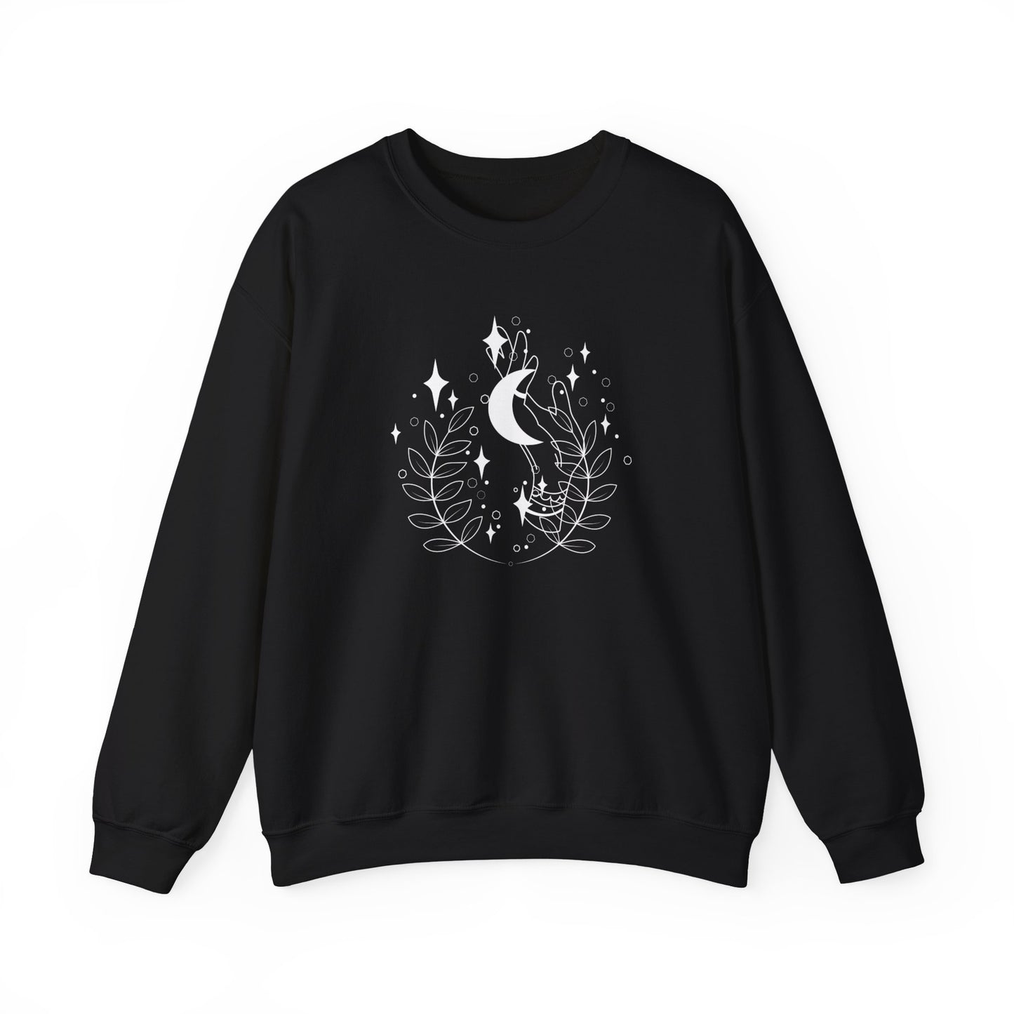 Crescent Moon and Leaves Sweatshirt