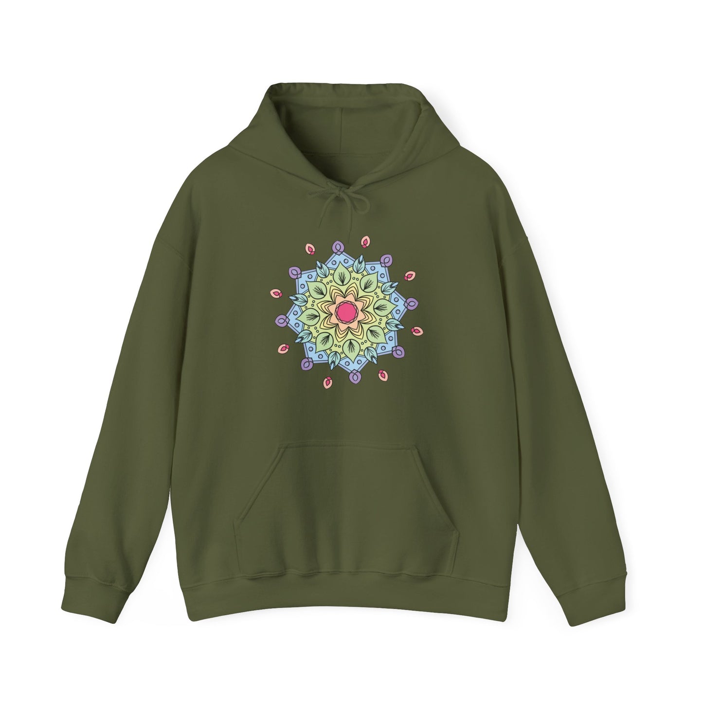 Colorful Mandala Hooded Sweatshirt (009)