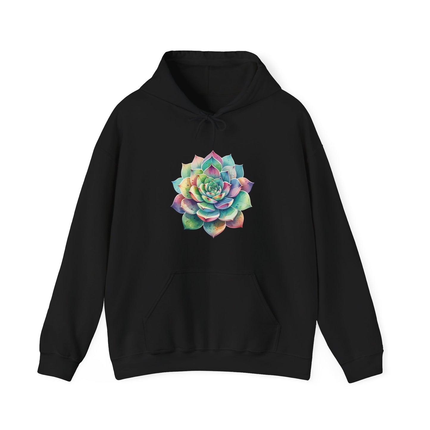 Colorful Succulent Hooded Sweatshirt