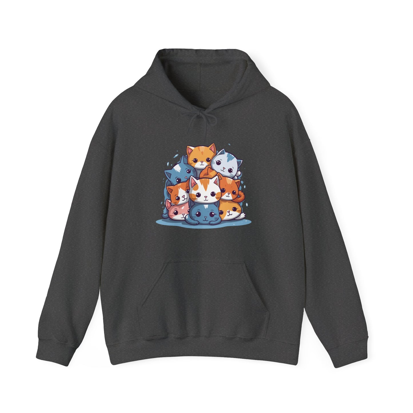 Cute Cat Pile Hooded Sweatshirt