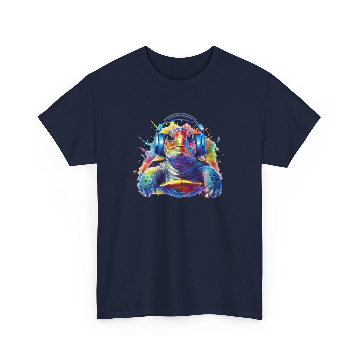 Turtle with Headphones Short Sleeve Tee