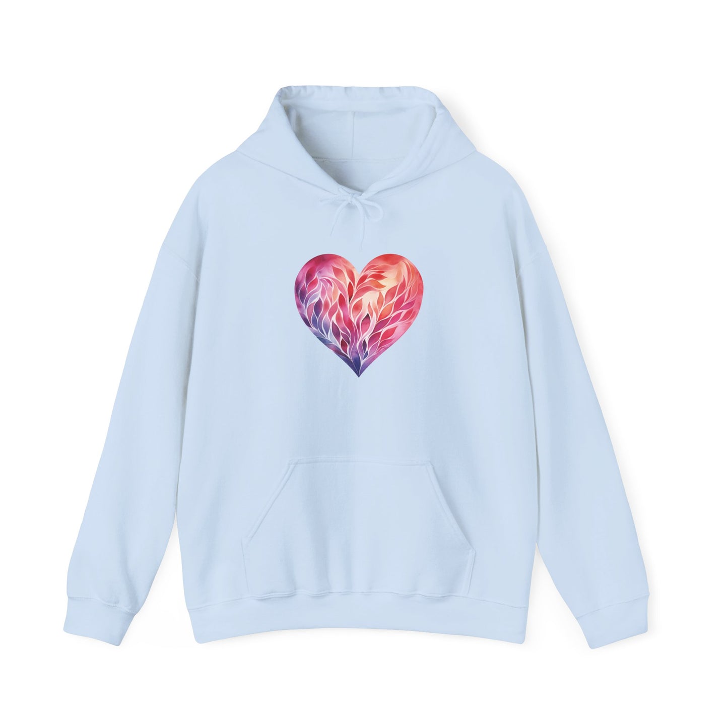 Watercolor Heart Hooded Sweatshirt 004