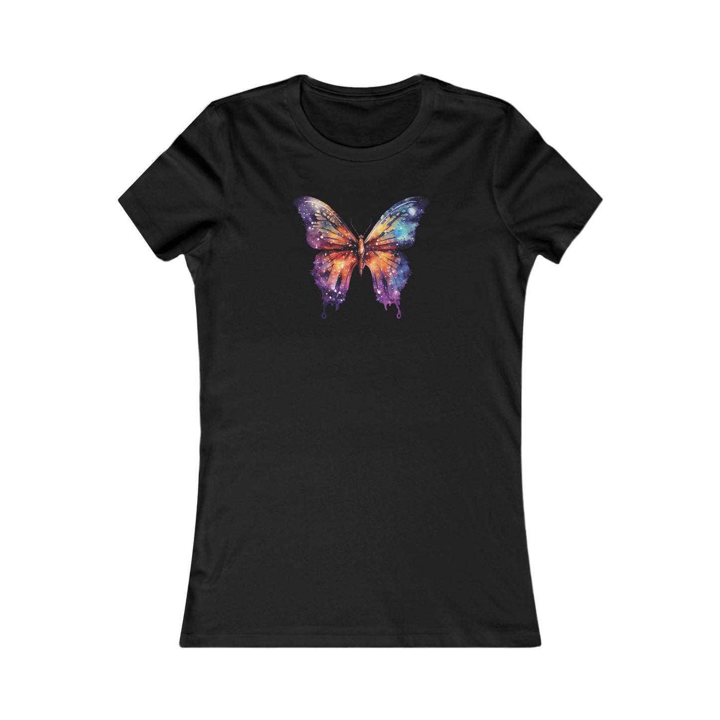Galaxy Butterfly Fitted Tee