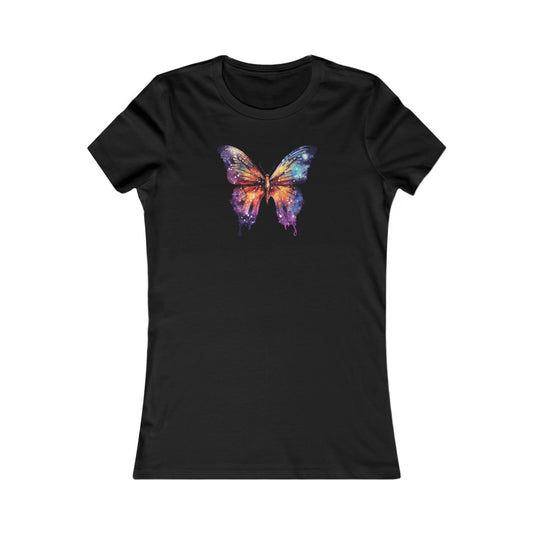 Galaxy Butterfly Fitted Tee