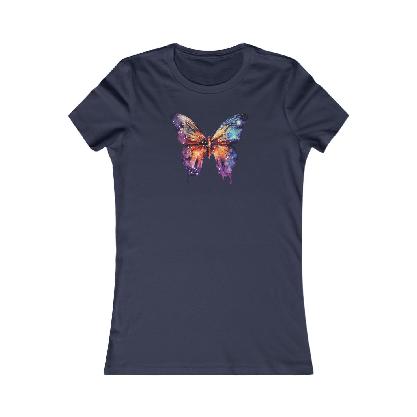 Galaxy Butterfly Fitted Tee