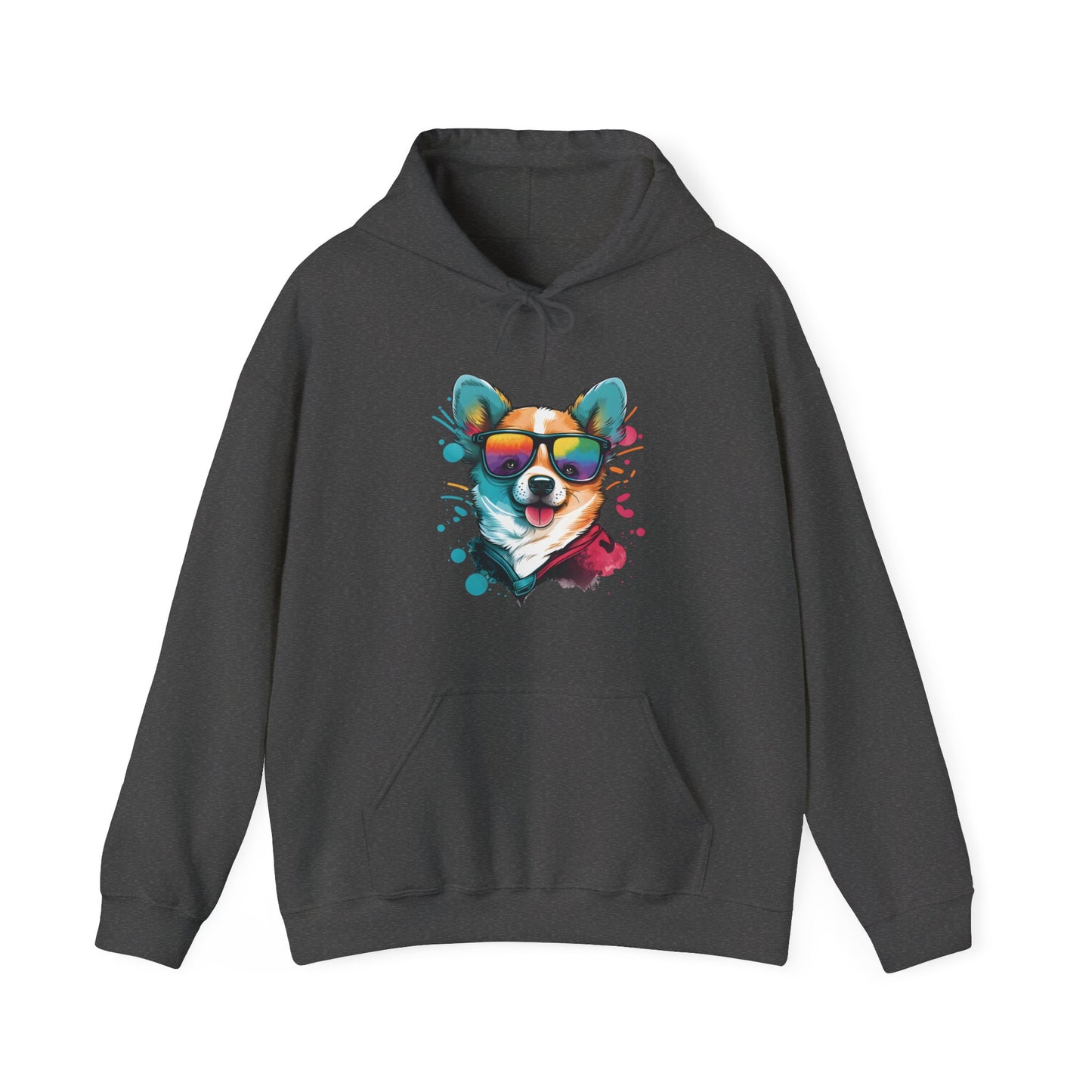 Dog with Sunglasses Hooded Sweatshirt 005
