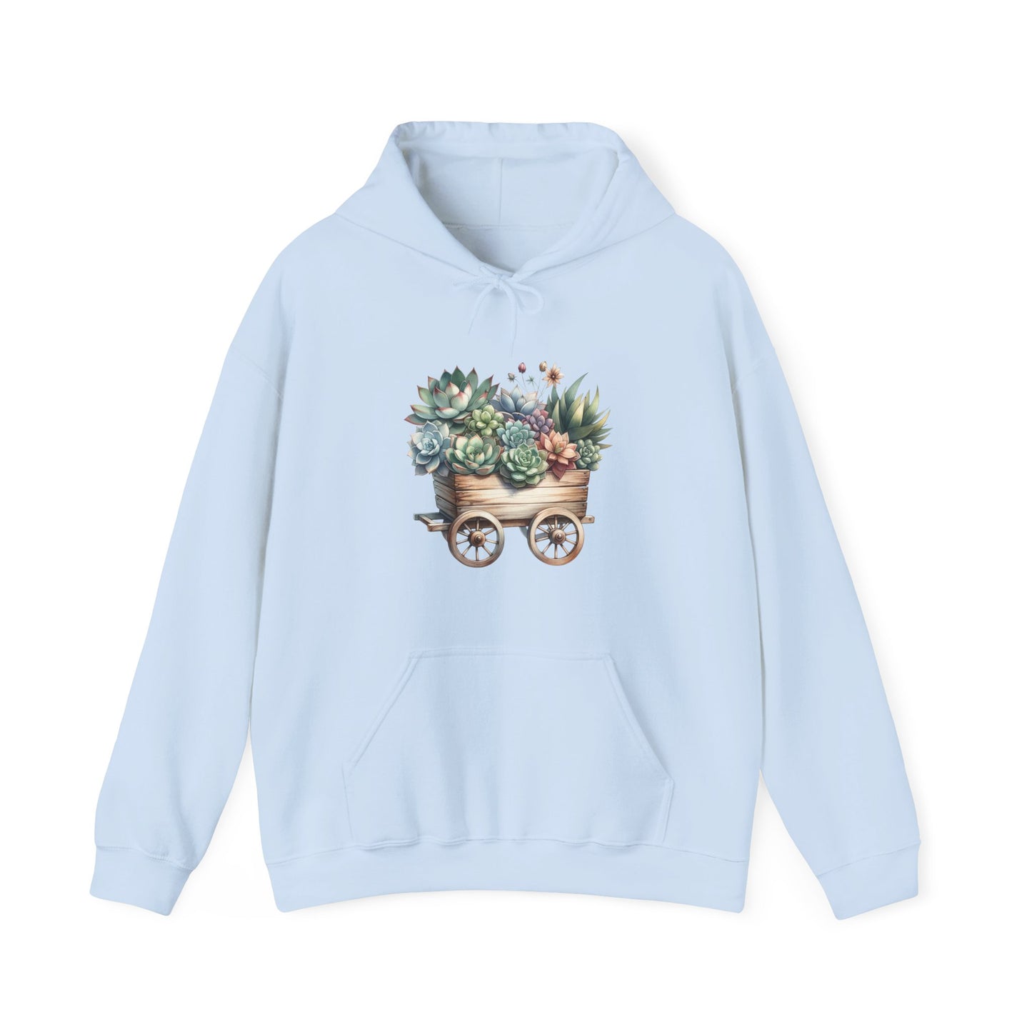 Succulent Wheelbarrow Hooded Sweatshirt