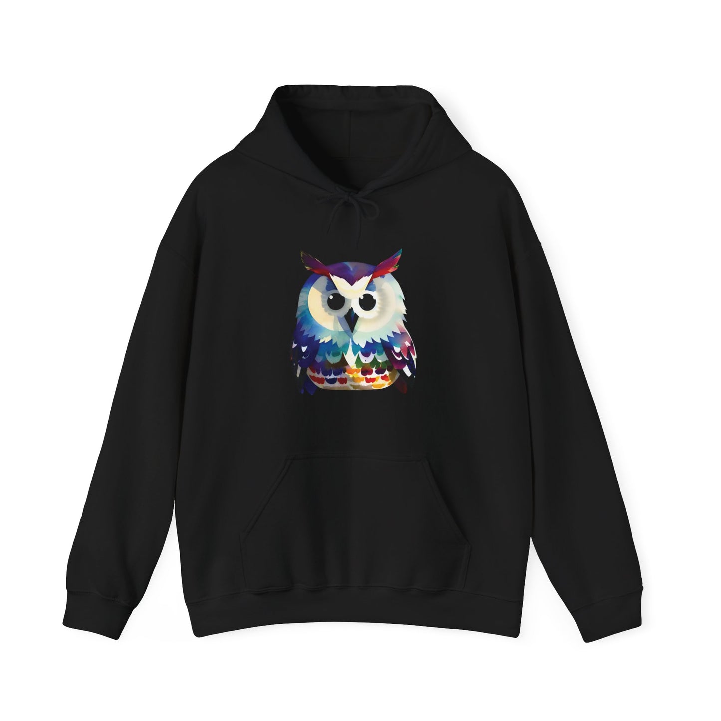 Watercolor Owl Hooded Sweatshirt
