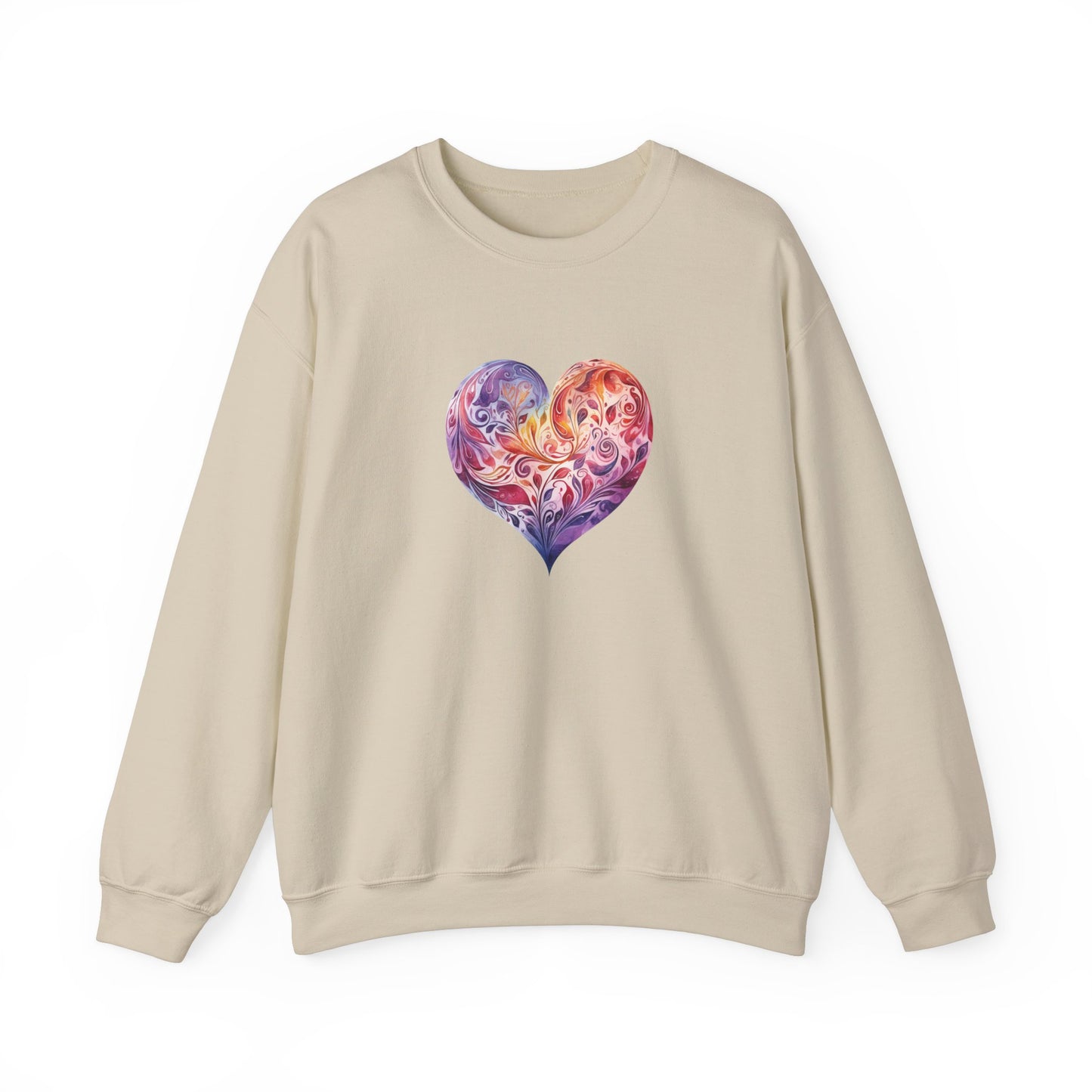 Watercolor Heart Sweatshirt 003